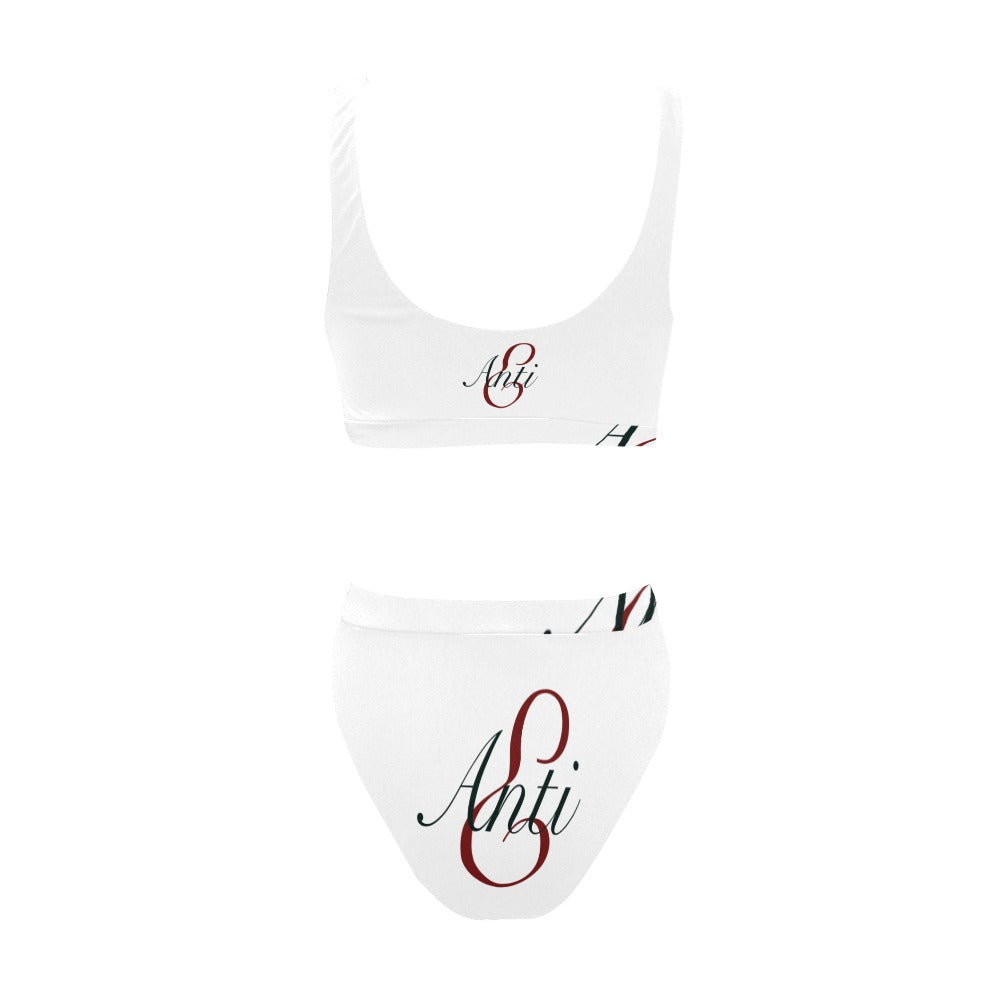 Antie women's sport top & high waist bikini