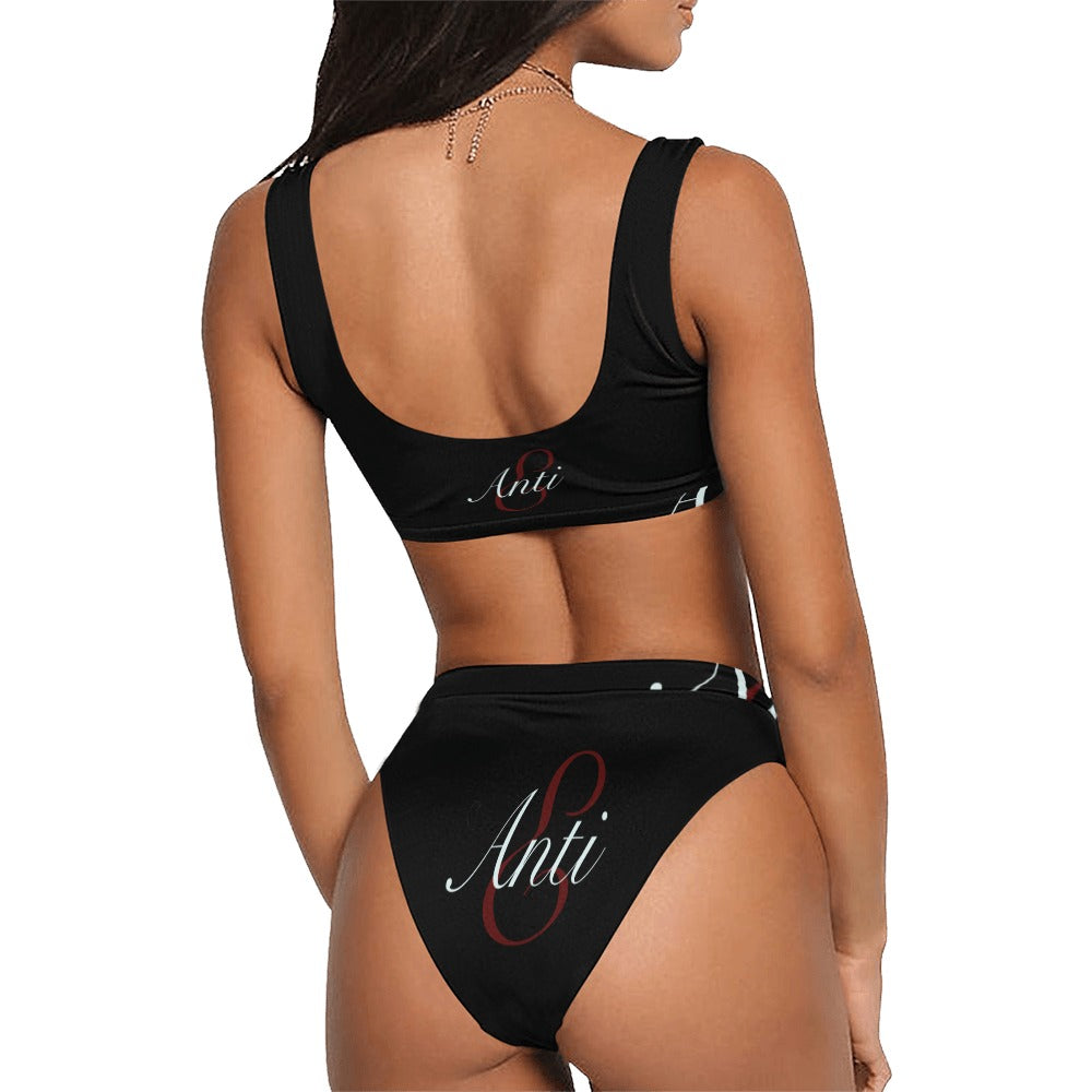 Antie women's sport top & high waist bikini