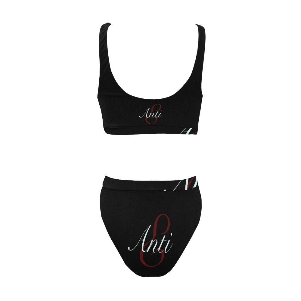Antie women's sport top & high waist bikini