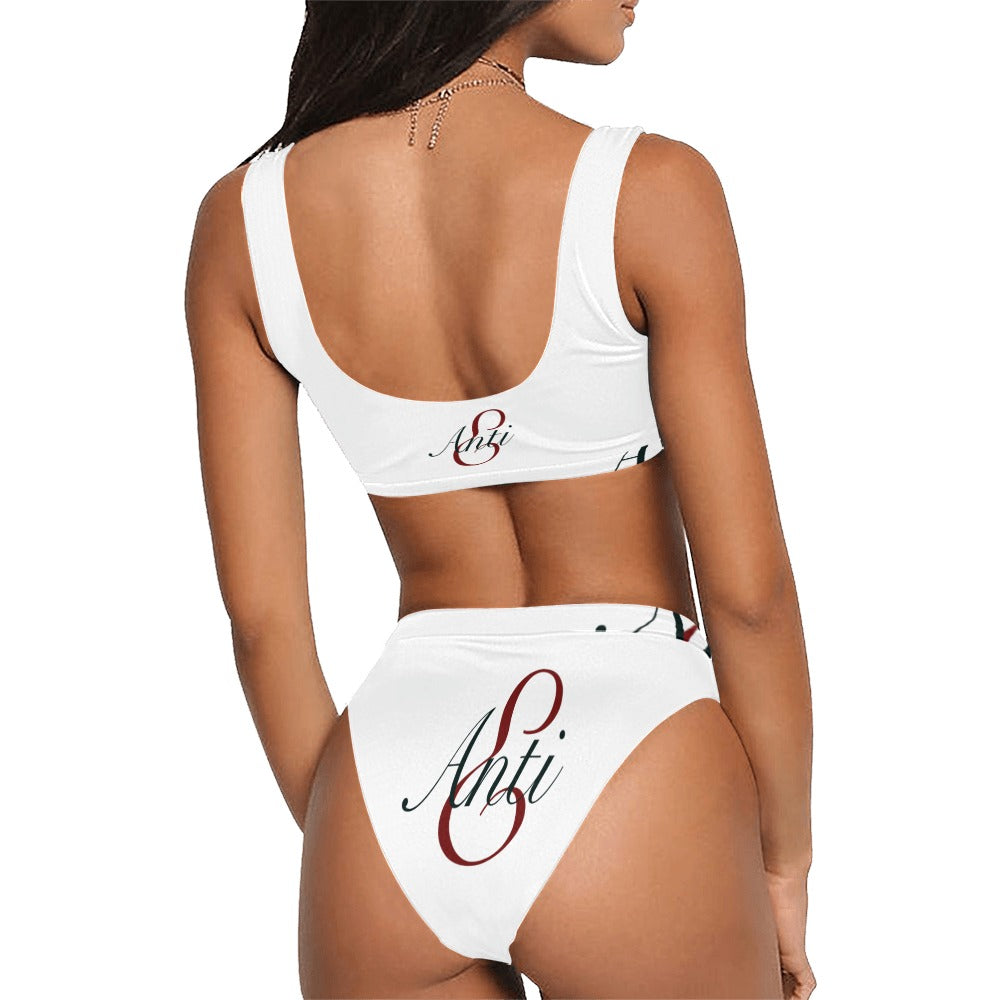 Antie women's sport top & high waist bikini