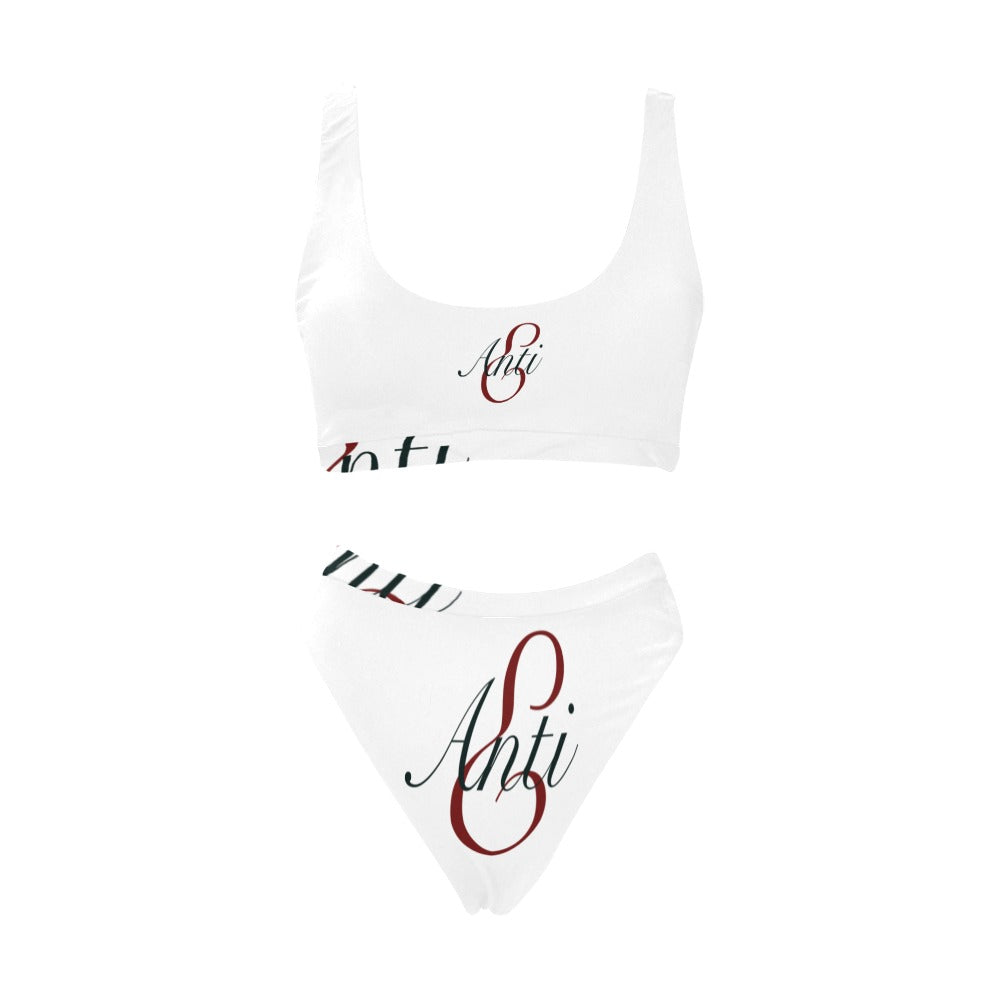Antie women's sport top & high waist bikini