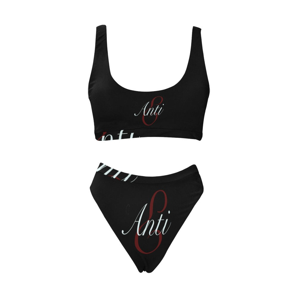 Antie women's sport top & high waist bikini