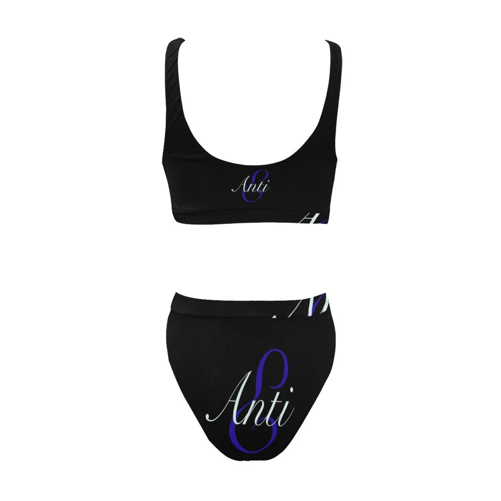Antie women's sport top & high waist bikini
