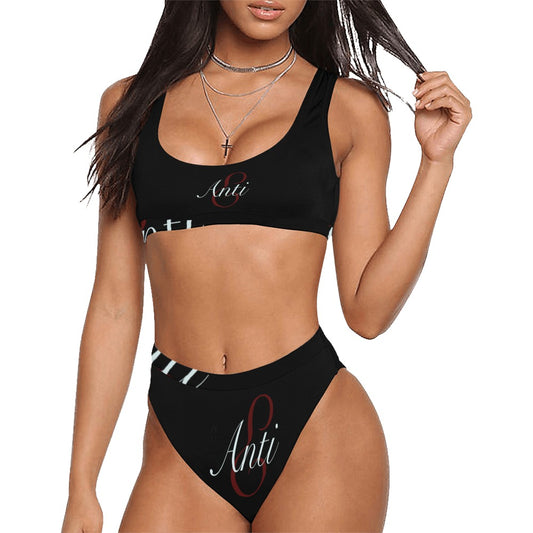 Antie women's sport top & high waist bikini
