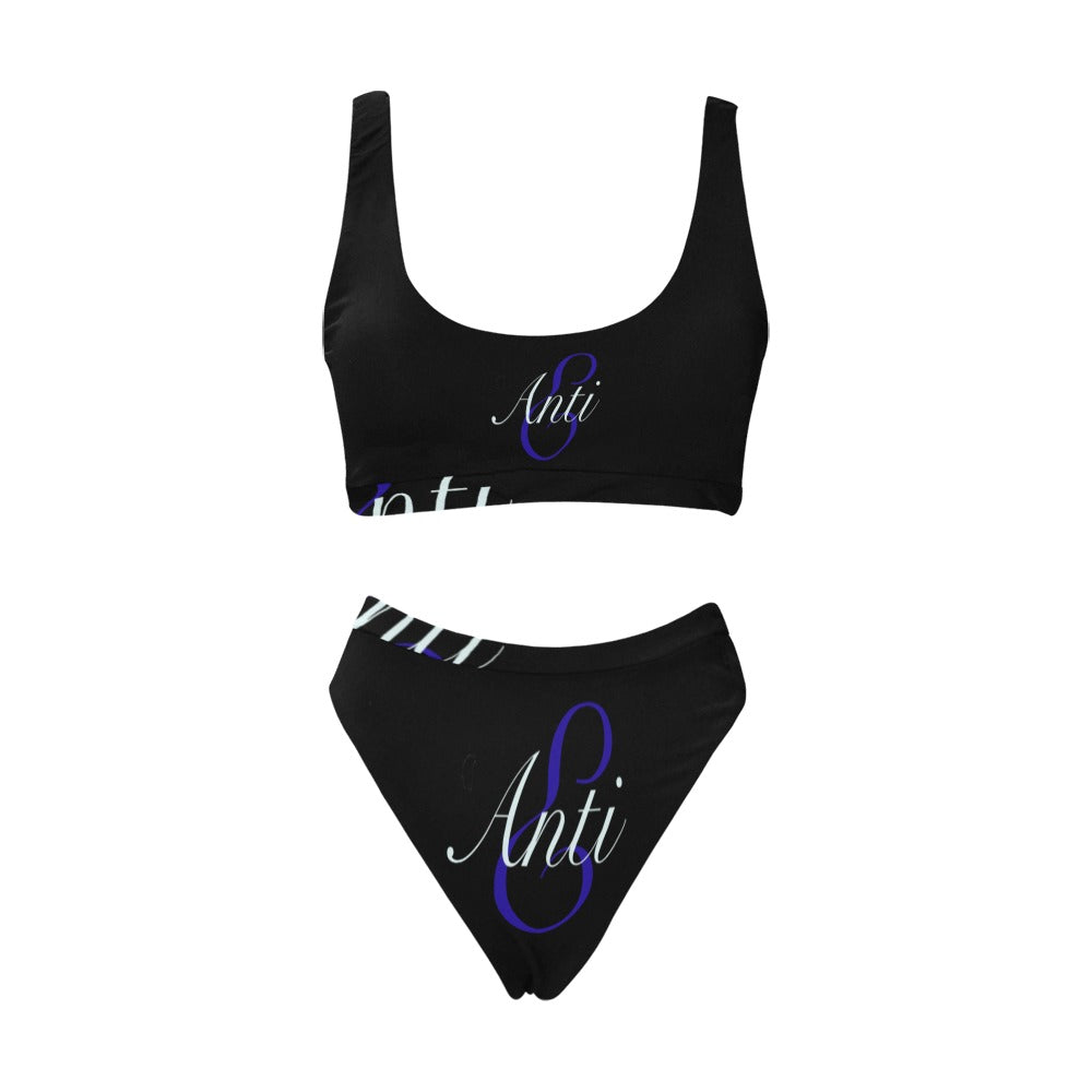 Antie women's sport top & high waist bikini